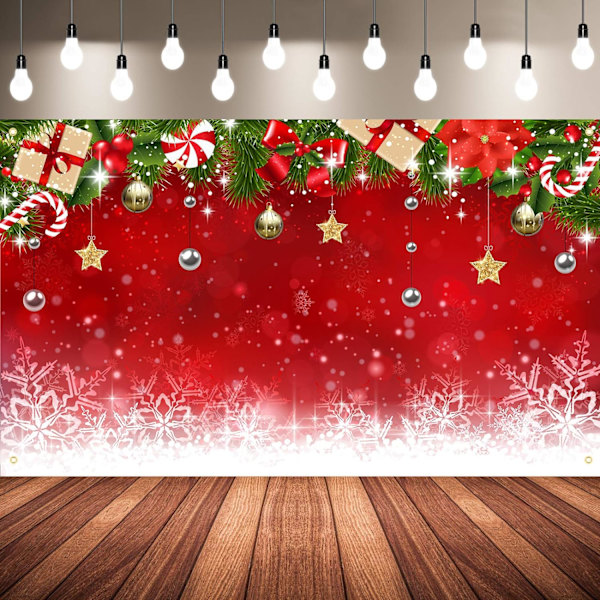 Julefoto Baggrund, Stof Vinter Snefnug Jul Fotografi Baggrund Rød Glædelig Jul Fotografi Baggrund Julepynt