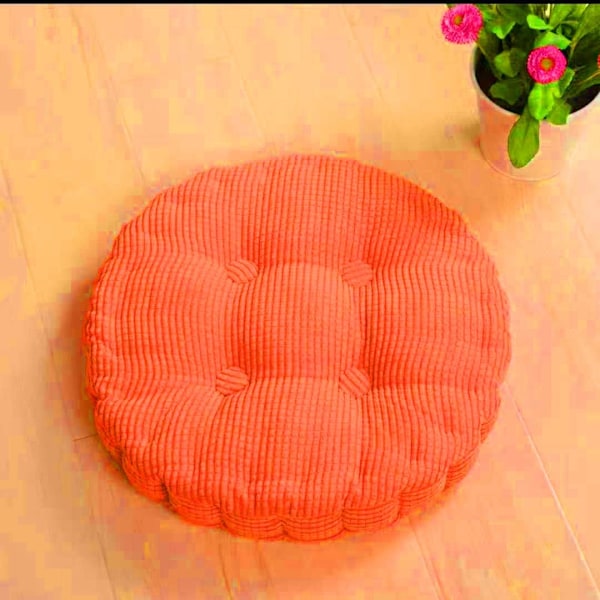 Bekväm Rund Stol Kudde för Hem, Kök, Trädgård, Matsal, Kontor, 40*40cm Orange