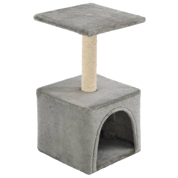 vidaXL Klorestativ til katt med sisalstolper 55 cm grå gray gray