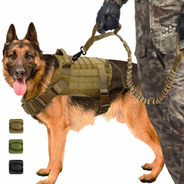 Sotilaallinen taktinen koira K9 työkoiran liivi nylon benjihihnaa