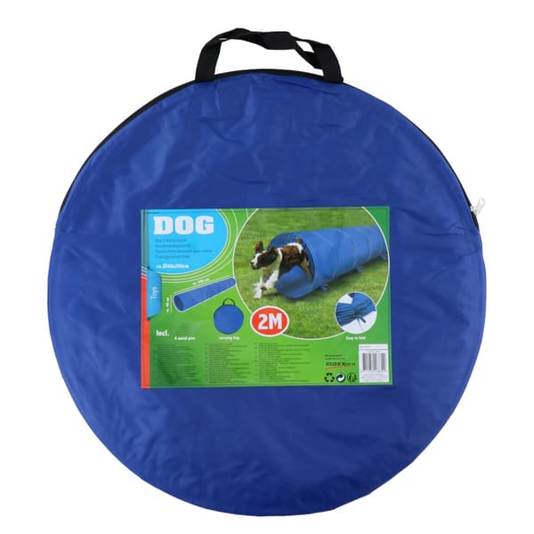 Foldbar agility tunnel til hunde – 2 meter lang og 48 cm i diameter