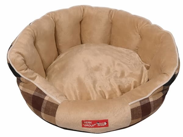 Hundeseng myk fluffy liten medium Beige beige