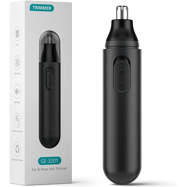 Nese- og ørehårstrimmer for menn, Profesjonell smertefri batteridrevet nesetrimmer for menn, Nese, øre og ansiktshårstrimmer for menn og kvinner