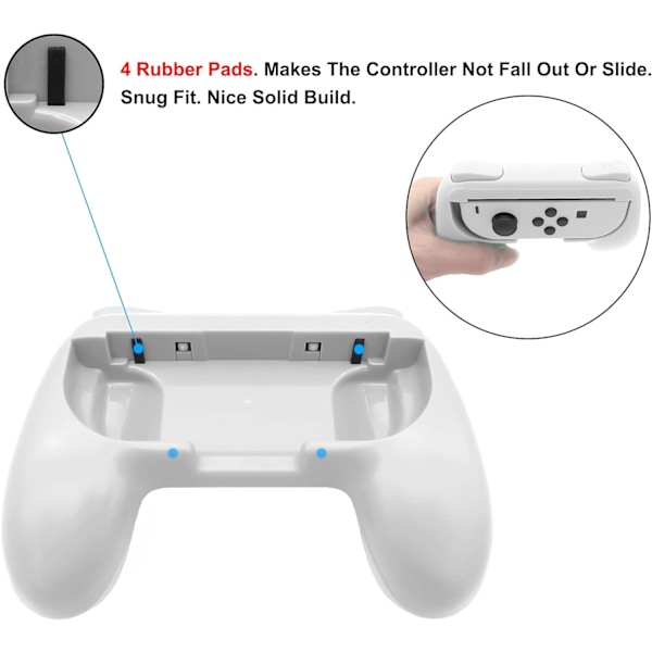 Grep som er kompatible med Nintendo Switch Joy-Con & Switch OLED-modell, slitesterk håndtaksett Gamepad-utskifting for Nintendo Switch Joy Cons