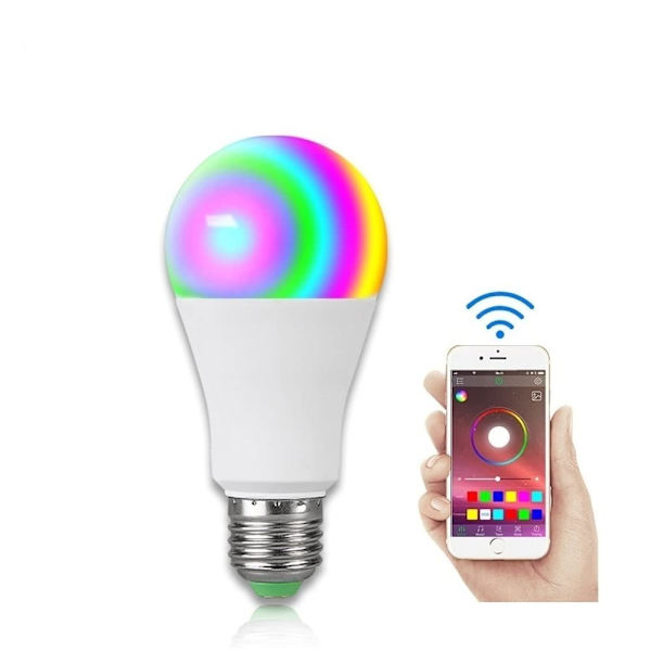 LED-lampor 15W Smart E27 RGBW Bluetooth 85-265V 20 färger