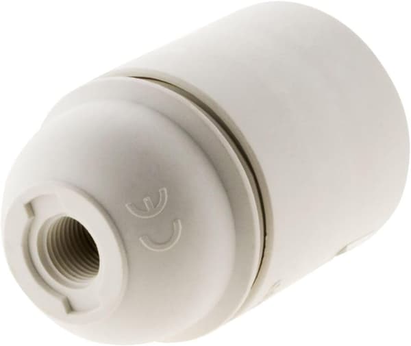 E27 Slät Vit Termoplastsockel [Energiklass A]