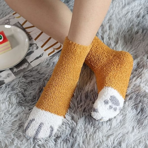 Par damplushsockor, vintersockor, mjuka sockor, halkfria sockor, varma sängsockor, hemmasockor 36-42