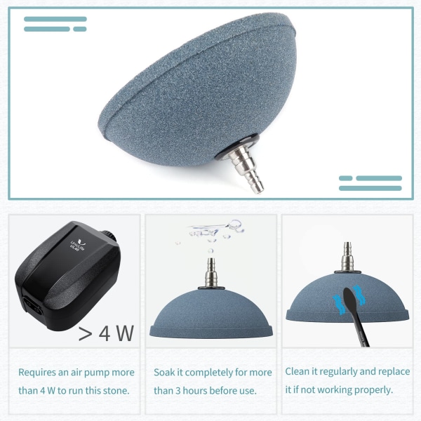Akvarium 10cm Brødluftestein Boblediffusor Frigjøringsverktøy for Luftpumper Fisketanker Bøtter Dammer og DWC-reservoarer