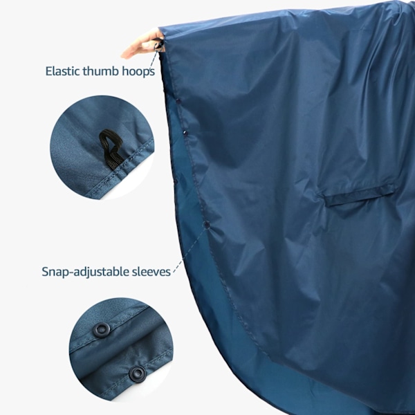 Vedenpitävä pyöräilyponcho, hupullinen sadetakki, kevyt ja kannettava