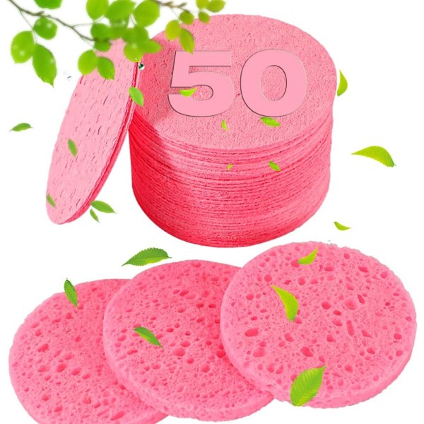 50-talls komprimerte ansiktssvamper for estetikere - 100 % naturlig cellulose ansiktssvamp Profesjonelle kosmetiske spa-svamper