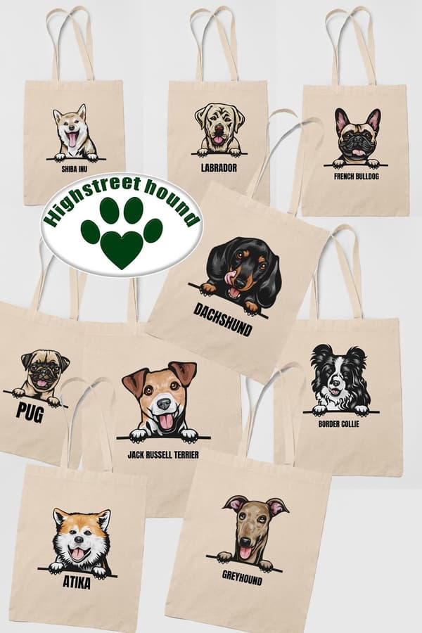 Bostoninteri kangaskassi koiran ostoskassi Kangaskassi Luonto Nature one size