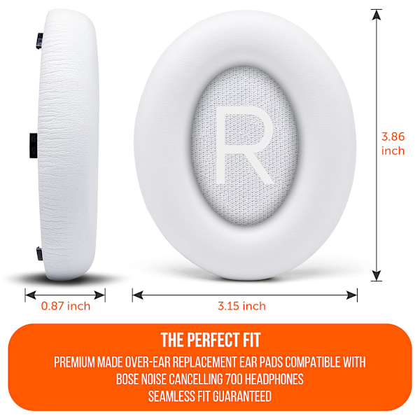 Reservedeler for øreputer til Bose 700 Noise Cancelling (hvit)