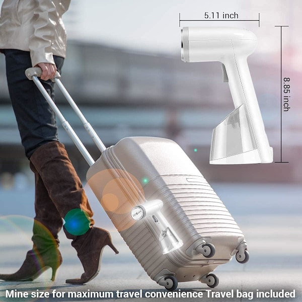 Rejsedampgenerator 1200W Bærbart Rejse Strygejern med 250ml Vandtank, Ideel til Hjem og Rejse Rejsedampgenerator Hvid