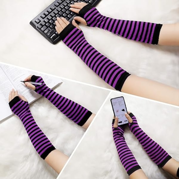 Punk Gothic Rock Long Arm Warmer fingerlösa handskar