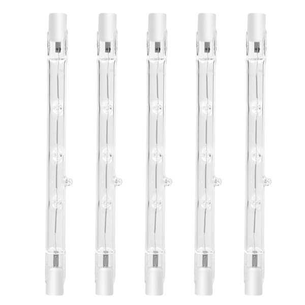 100W 118mm R7s Justerbar Halogenpære Varm Hvid 2800K (5stk)