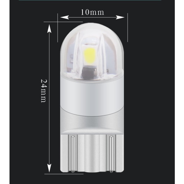 T10 W5w Led Parkeringsljus 12v 6000K Vit