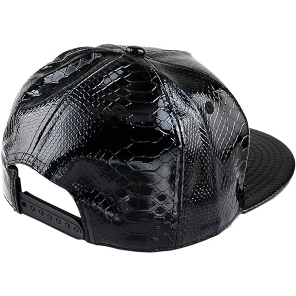 Unisex Snapback-hatut, säädettävä hip hop -lippalakki (musta)