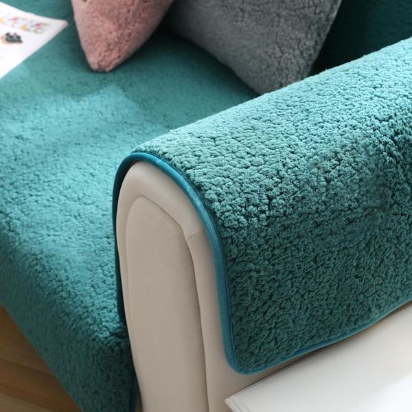 Premium Sammetssofföverdrag, Halkfria Sofföverdrag, Genomarbetade och Utsökta Möbelskydd, Soffkuddöverdrag för Sovrum, Hotell och Kontor (70*210cm) Green 70*210cm