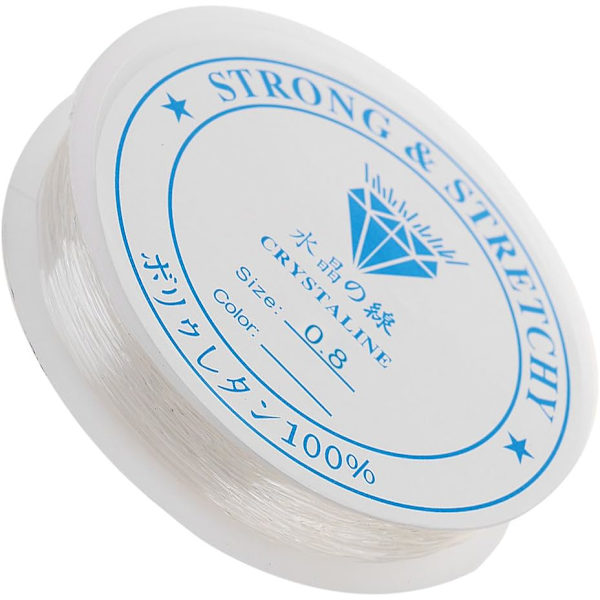 Transparent elastisk snor til smykkefremstilling