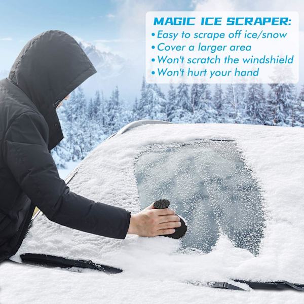 Magiske isskraper for bilfrontrute - 2-pakning Cone Magic isskraper med trakt, rund snøskrape til julegave