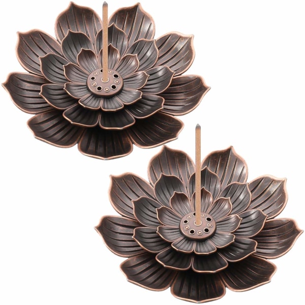 2 stk. Messing Lotus Holder Lotus Stick Røgelse Holder Kegle Røgelse Brænder til Røgelse Hjem Soveværelse Yoga Rum