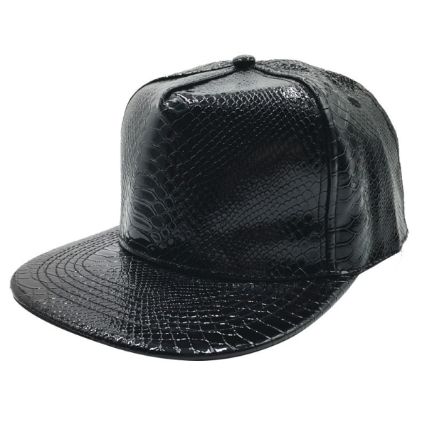Unisex Snapback -hatut, säädettävä hip hop litteälierinen cap (musta)