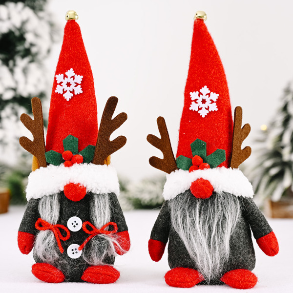 2 Pack Reindeer Christmas Gnomes Plysj