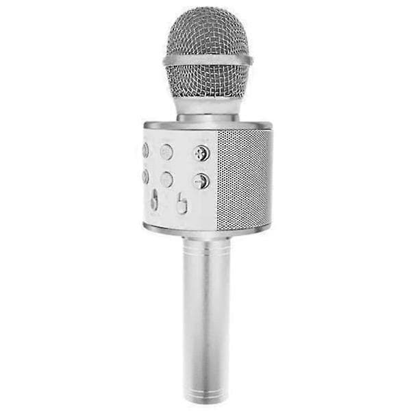 Karaokemikrofoni kaiuttimen ja Bluetoothin kanssa, Hopea silver