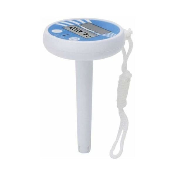Flydende solcelledrevet pooltermometer temperaturindikator