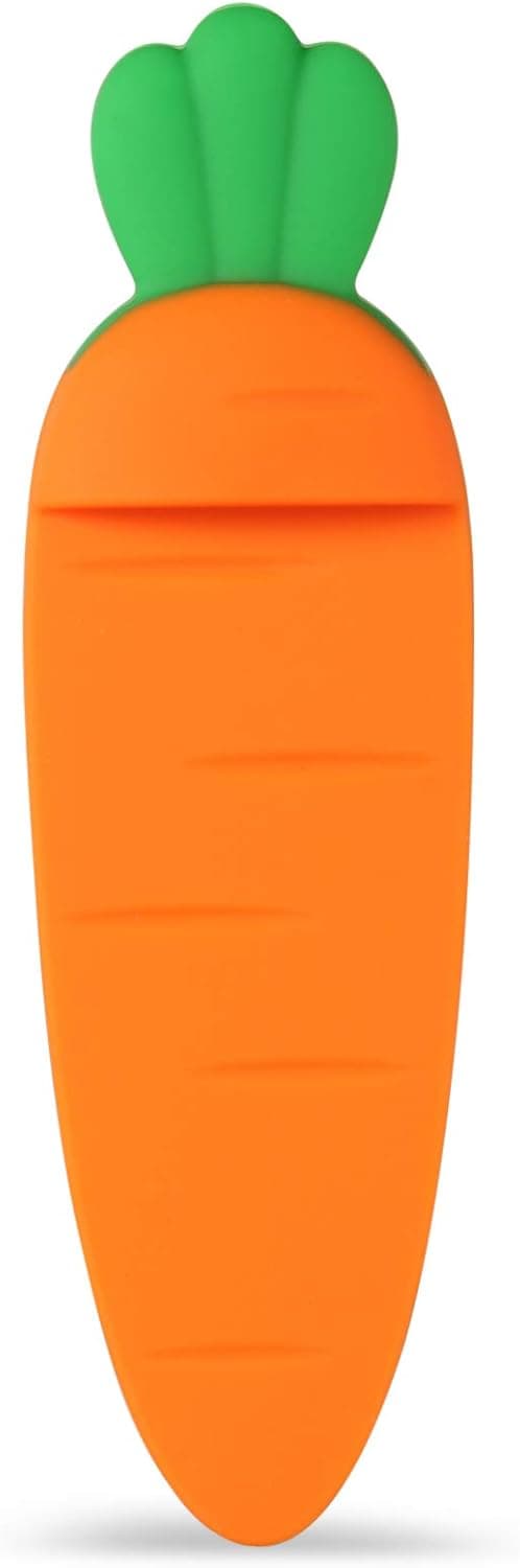 Bokmärken, 2-pack morotsformade silikonbokmärken, orange