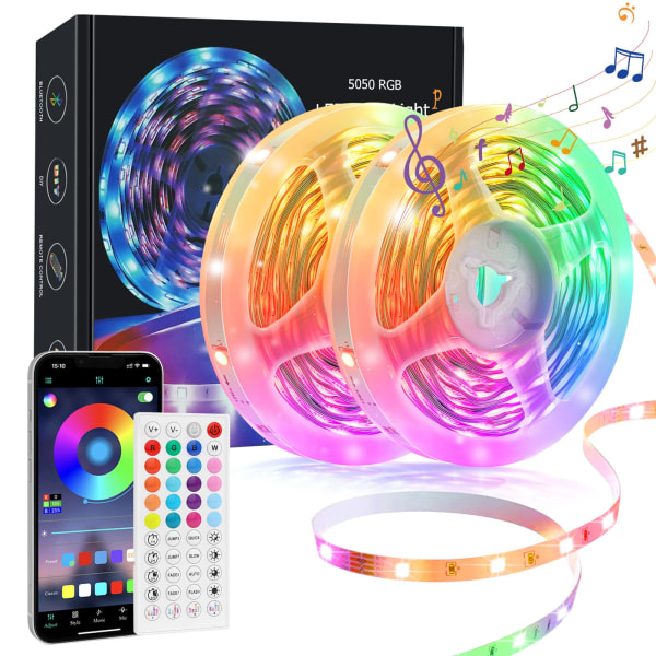 20M LED-stripe, 5050 RGB LED-stripe lys Multicolor