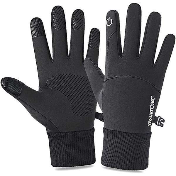 Vinter Termiska Handskar Fleece Cykelhandskar för Män Kvinnor Varma Handskar Löpning Handskar M M
