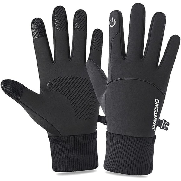 Vinter Termiske Hansker Fleece Sykkelhansker for Menn Kvinner Varme Hansker Løpehansker M M