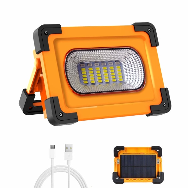Oppladbar LED-flomlys, 60W 4 moduser 3000 lumen bærbar