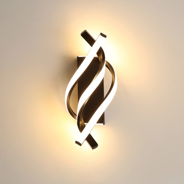 Indoor Wall Light, Modern 12W Curved Design 3000K Warm White