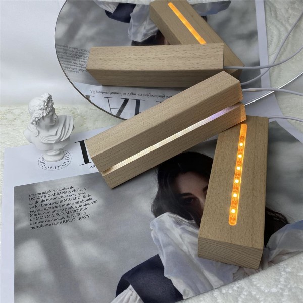 Trefot LED-lysbase, 2 stk., varmt lys