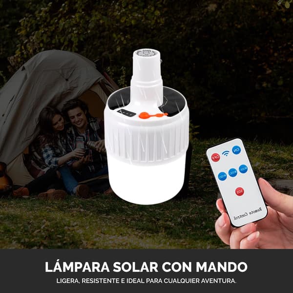 Oppladbar Solar Campinglykt [Vanntett], Bærbar Solar Campinglykt med 5 LED Lysmoduser, Ideelt Tilbehør