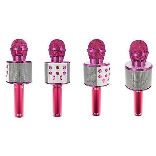 Karaokemikrofoni kaiuttimen ja Bluetoothin kanssa, vaaleanpunainen pink