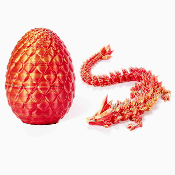 3D-tryckt laserdrak-ägg med 12\" flexibel drak-fidgetleksak figur dekoration Laser Färgglad 2