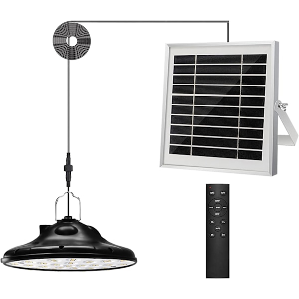 100 LED-lampor 1200LM Solcellsdrivna Utomhus, 3 Justerbara Lägen
