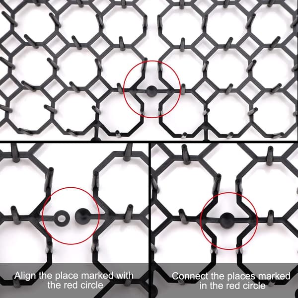 12-pakning katteavvisende matte med pigger, plastmatte for hage