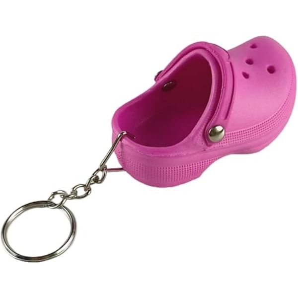 Värikäs Bling Söpö Kenkätyylinen Avaimenperä Mini Kumitennari Avaimenperä Hauska Lahja - Punainen Rose red