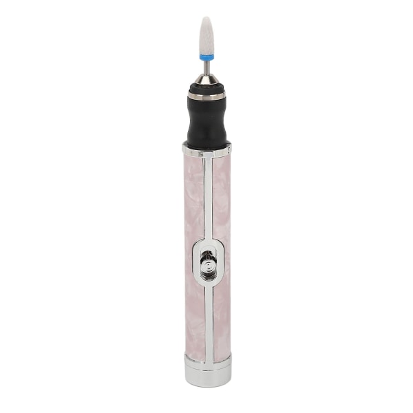 Elektrisk nagelpoleringsmaskin med USB-laddning - 20 000 varv/min, 4 växlar justerbar hastighet, nagelfilset (rosa)