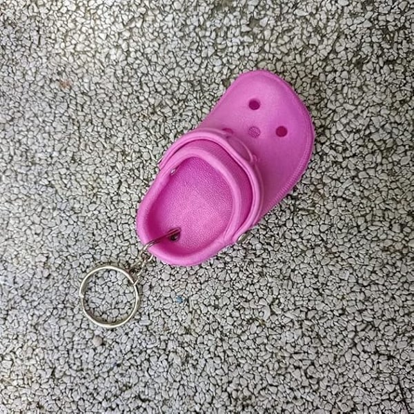 Värikäs Bling Söpö Kenkätyylinen Avaimenperä Mini Kumitennari Avaimenperä Hauska Lahja - Punainen Rose red