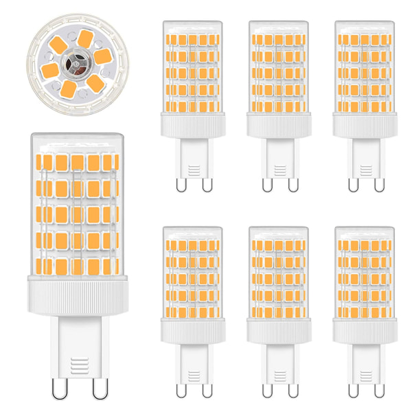 G9 LED 10W, G9 LED-lampor Varmvitt 2700K AC 220V 6-pack