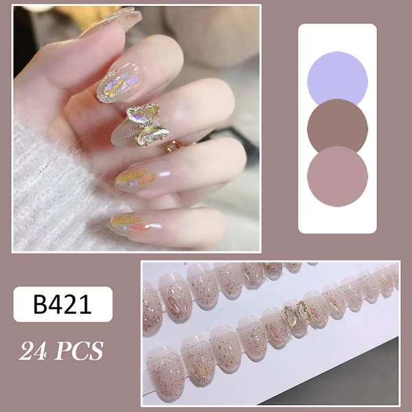 Glossy False Nails Acrylic Material False Nails