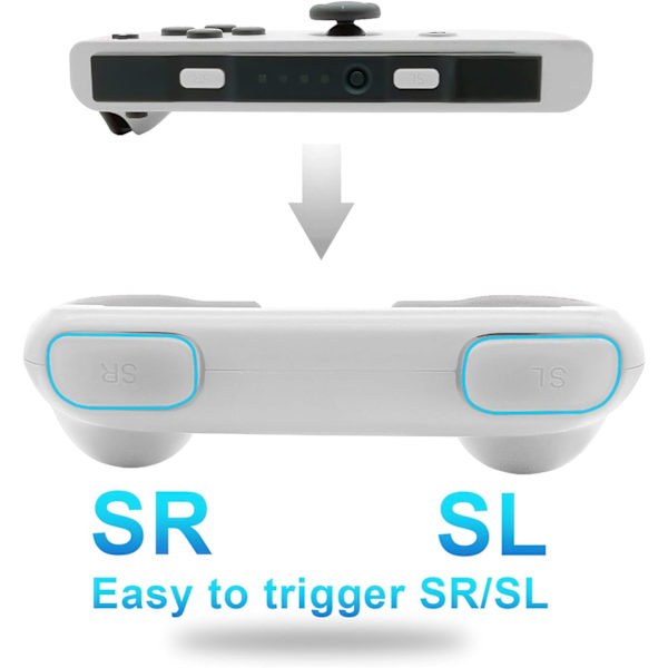 Grep som er kompatible med Nintendo Switch Joy-Con & Switch OLED-modell, slitesterk håndtaksett Gamepad-utskifting for Nintendo Switch Joy Cons