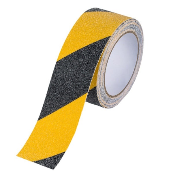 Selvklæbende skridsikker tape til trapper, OQingluan 5cm*10m, sikkerhedstape, gul sort skridsikker tape, sikkerhedsmarkering, gul sort