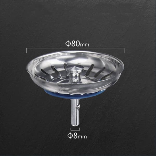 Diskho Avloppspropp Universal Diskho Avloppsplugg Avloppspappershanddukssil 1st Rostfritt Stål (80mm)