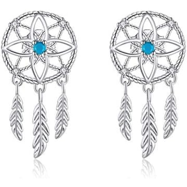 925 Sterling Sølv Dream Catcher Dingle Øreringe til kvinder